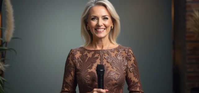 Zoom sur la robe et les accessoires d’Anne-Elisabeth Lemoine ce soir à la télévision Zoom sur la robe et les accessoires d’Anne-Elisabeth Lemoine ce soir à la télévision
